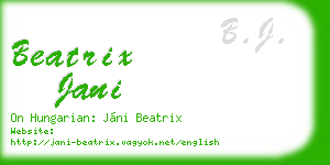 beatrix jani business card